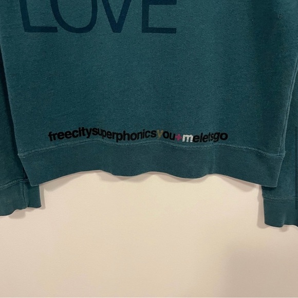 🔥Free City You + Me Exploded Life Nature Love Crew Neck Sweatshirt Teal S🔥 - Picture 9 of 16